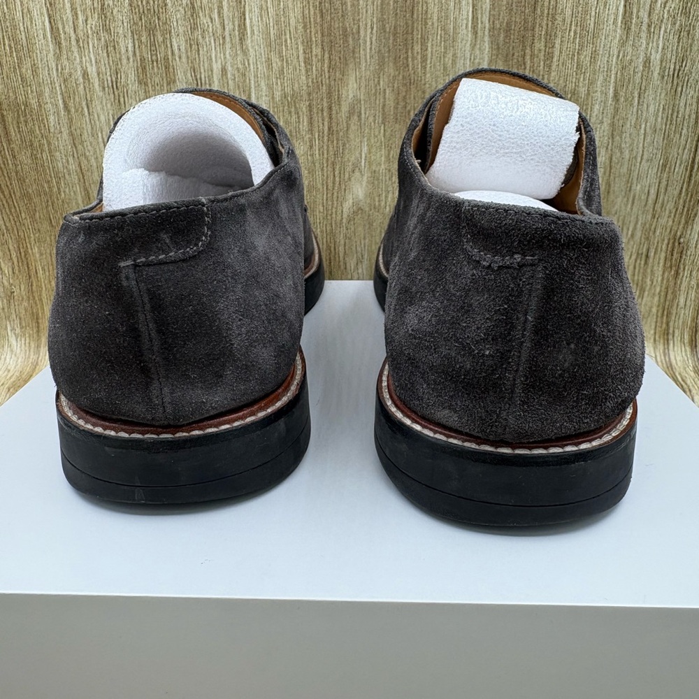 Vince Grey Suede Leather Lace Up Dress Shoes - Picture 6 of 11